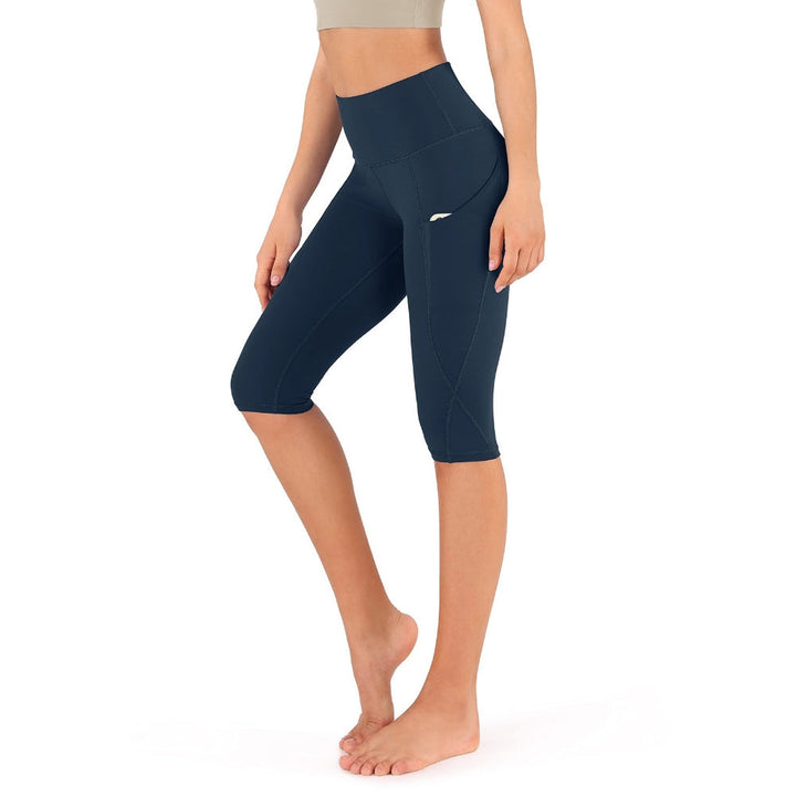Damen Capri-Baumwollhose Leggings mit Taschen 4