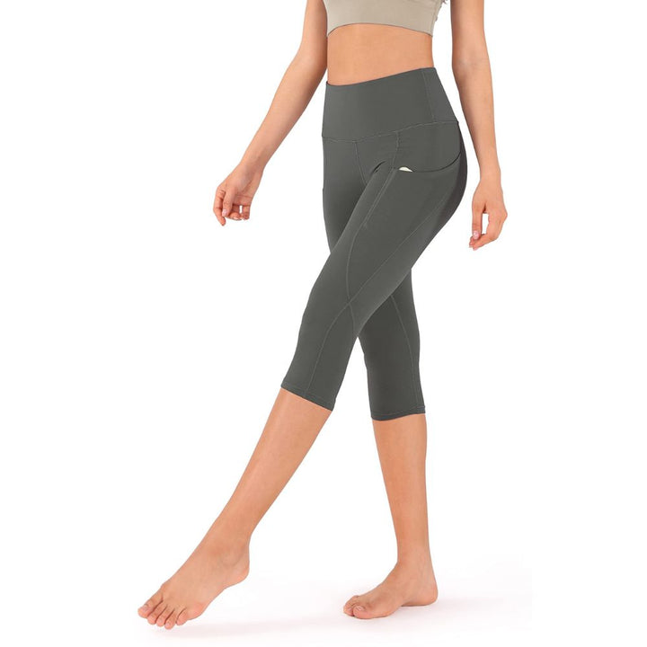 Damen Capri-Baumwollhose Leggings mit Taschen 5
