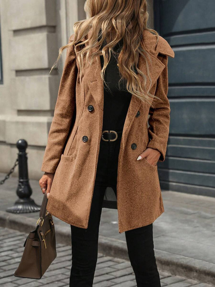Damen Jacke mit Knöpfen Reverskragen und Taschen 8