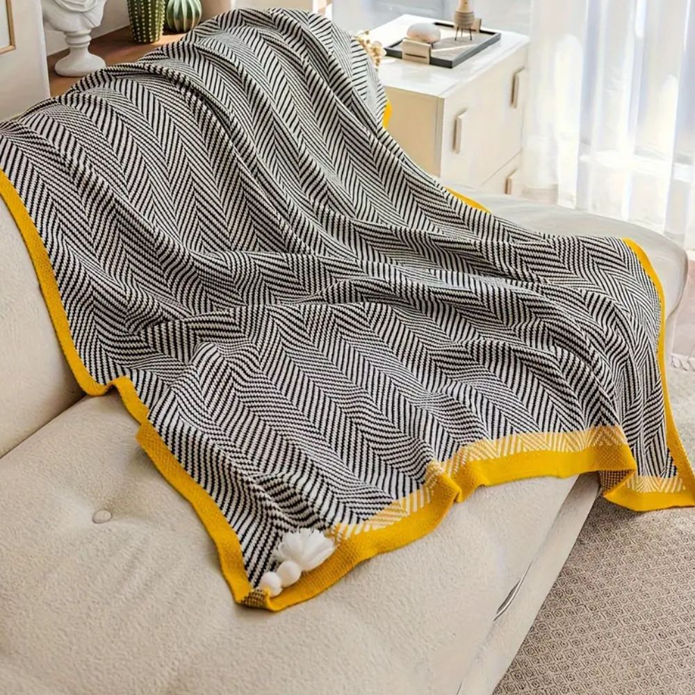 Damen Kuscheldecke Geometrisch Warm Acryl für Zuhause und Reisen 4
