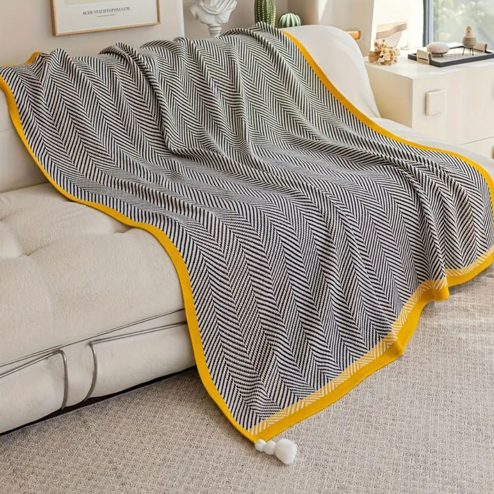 Damen Kuscheldecke Geometrisch Warm Acryl für Zuhause und Reisen 5
