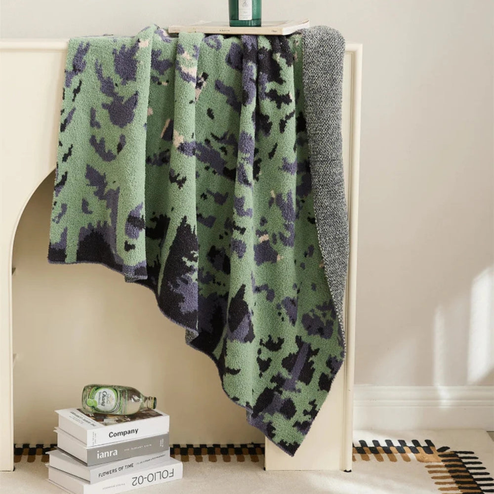 Damen Kuscheldecke Weich Mikrofaser Naturinspirierte Muster 2