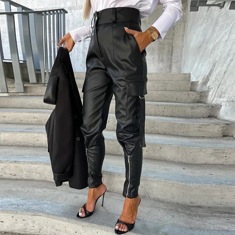 Damen Lederhose Elegant Figurbetont Komfortabel für Stilbewusste 1
