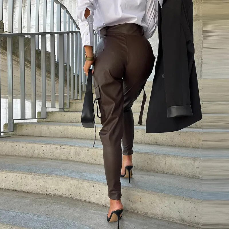 Damen Lederhose Elegant Figurbetont Komfortabel für Stilbewusste 5