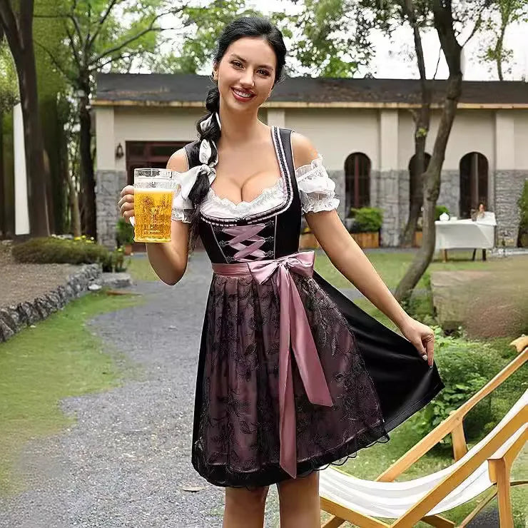 Damen Oktoberfest Bayerisch Dirndl Kleid | Klassisch 0
