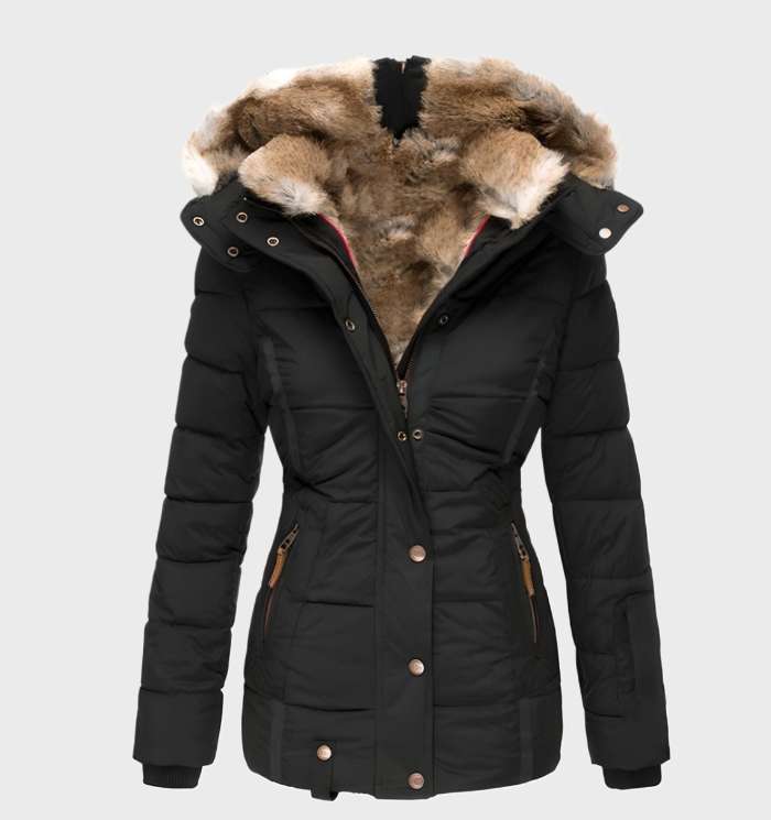 Damen Slim Fit Winterjacke mit Kapuze Aurora 0