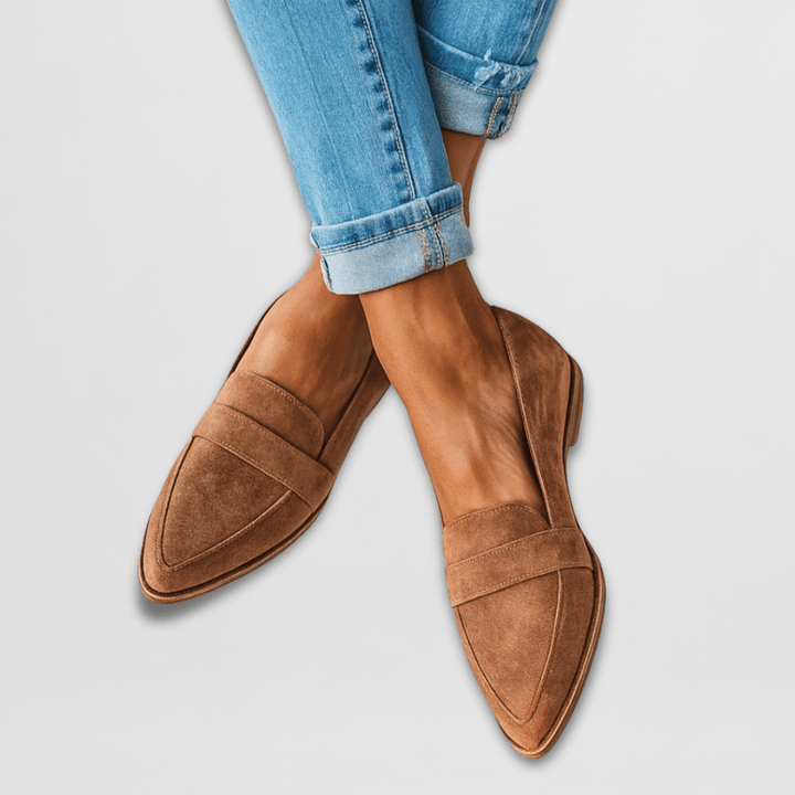 Damen Slipper aus Weichem Wildleder – Komfortable Mokassins für Damen im Alltag 0