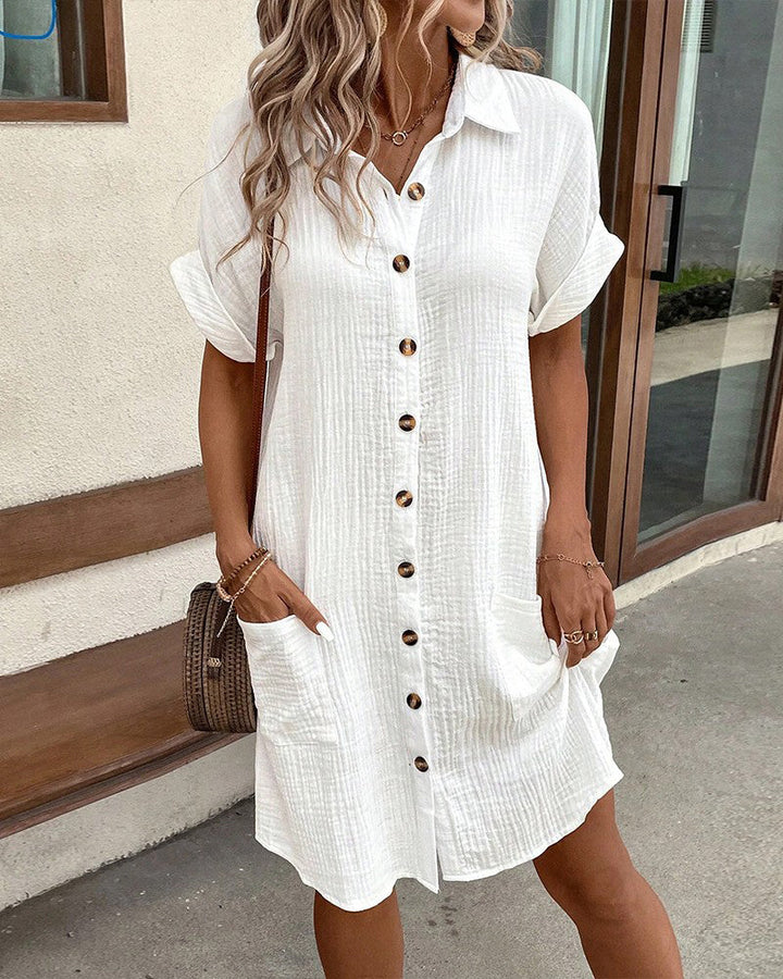 Damen Sommerkleid Lockerer Schnitt Elegant Leichtes Kleid Für Warme Tage 7