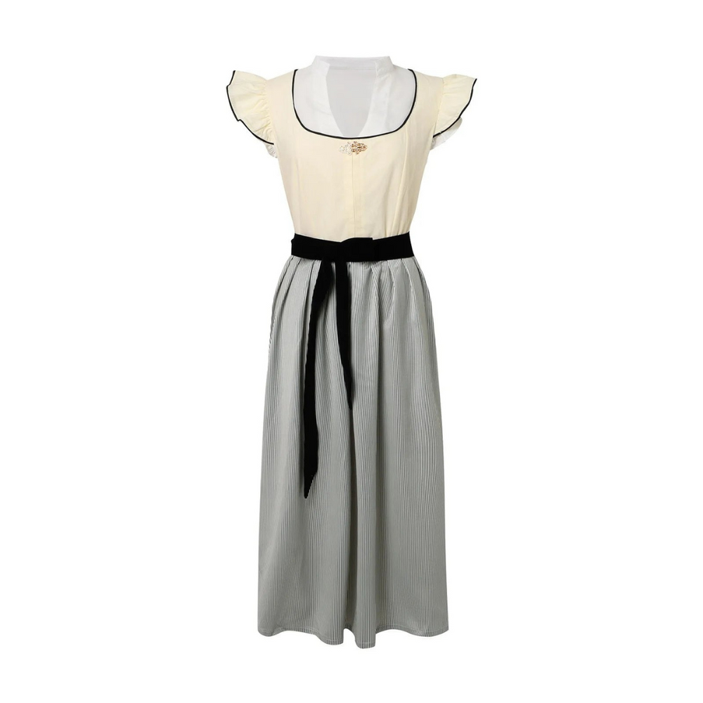 Damen Weiß Oktoberfest Dirndl Kleid 1