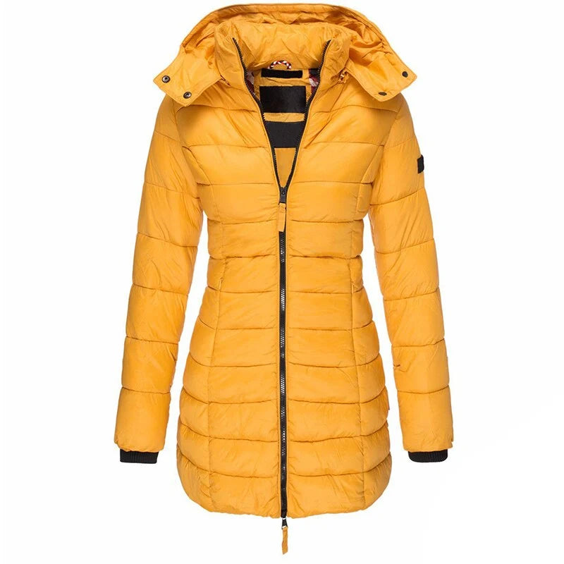 Damen warme Daunenjacke mit Kapuze Olivia 1