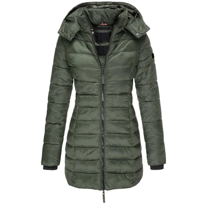 Damen warme Daunenjacke mit Kapuze Olivia 2