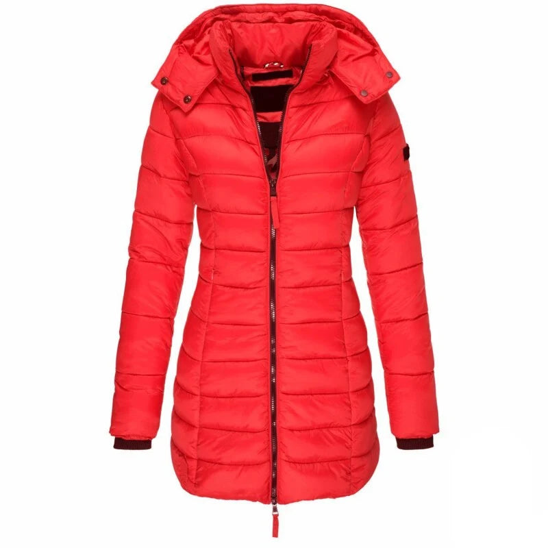 Damen warme Daunenjacke mit Kapuze Olivia 4