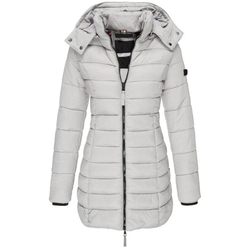 Damen warme Daunenjacke mit Kapuze Olivia 6