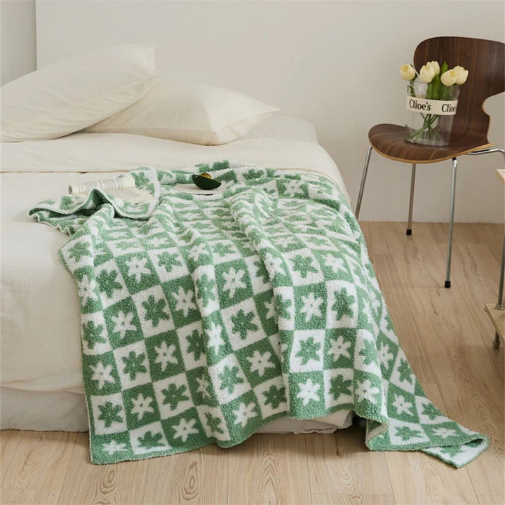 Dekorative Tagesdecke für Frauen mit Blumenmuster aus Mikrofaser 2
