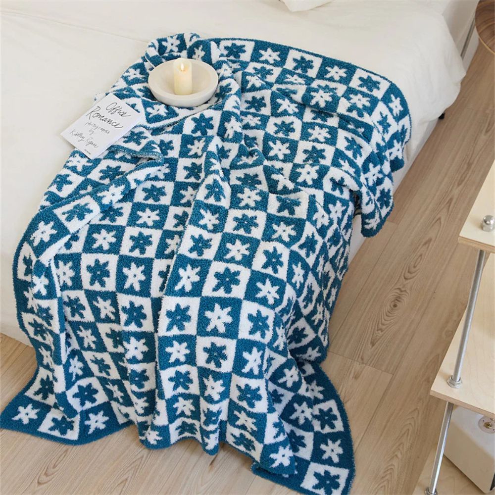 Dekorative Tagesdecke für Frauen mit Blumenmuster aus Mikrofaser 3