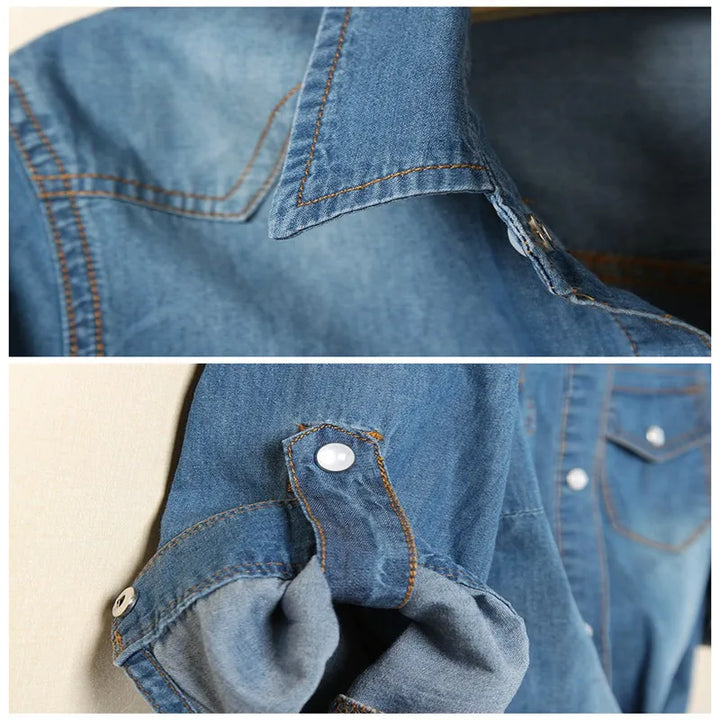 SAPPHIRE | Lässiges Denim-Cropped-Top