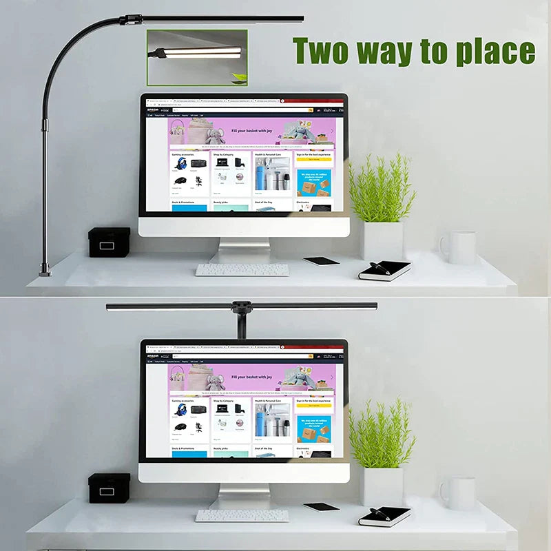 Desklight - Moderne LED -Schreibtischlampe mit zwei Kopf, stilvolle Bürobeleuchtung 2
