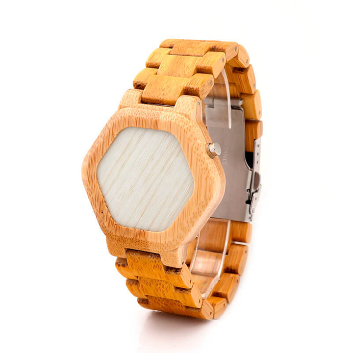 Digitale hölzerne LED -Uhr 4
