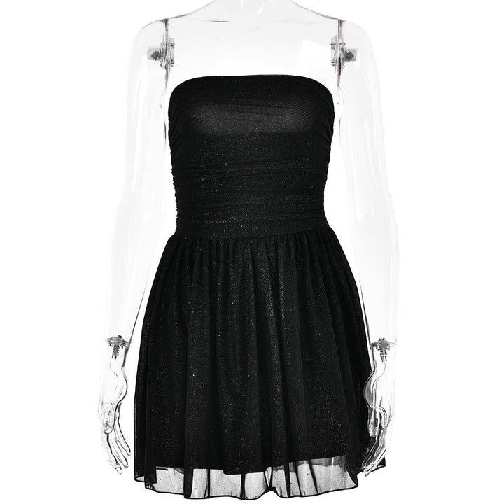 NIKI | Trägerloses Mini-Kleid mit Pailletten