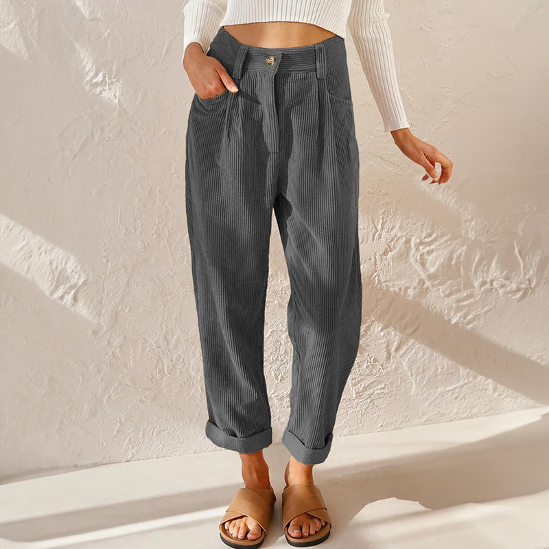 LISETTE | Lässige Rippenhosen mit elastischen bund