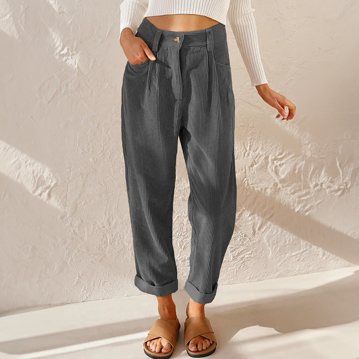 LISETTE | Lässige Rippenhosen mit elastischen bund