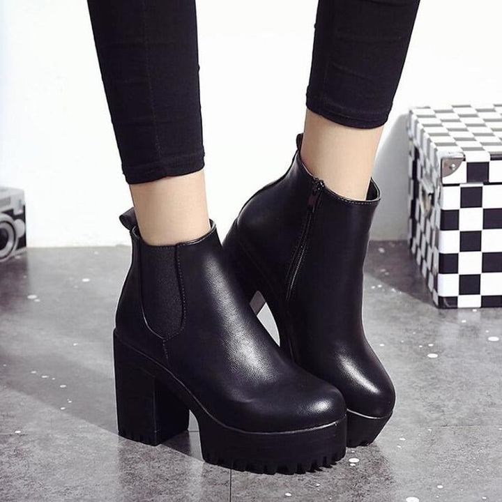 Eefje Stiefeletten | Stiefel mit stabilem Plateau 0