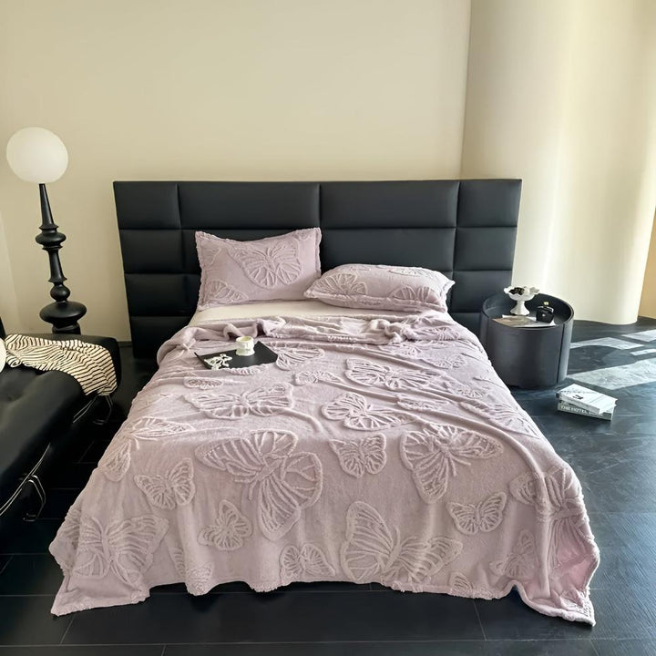Elegante Flanell-Decke für Zuhause mit 3D-Schmetterlingsdesign aus Mikrofaser 14