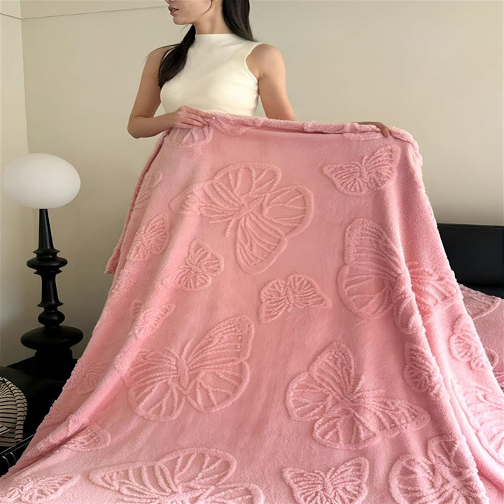 Elegante Flanell-Decke für Zuhause mit 3D-Schmetterlingsdesign aus Mikrofaser 5