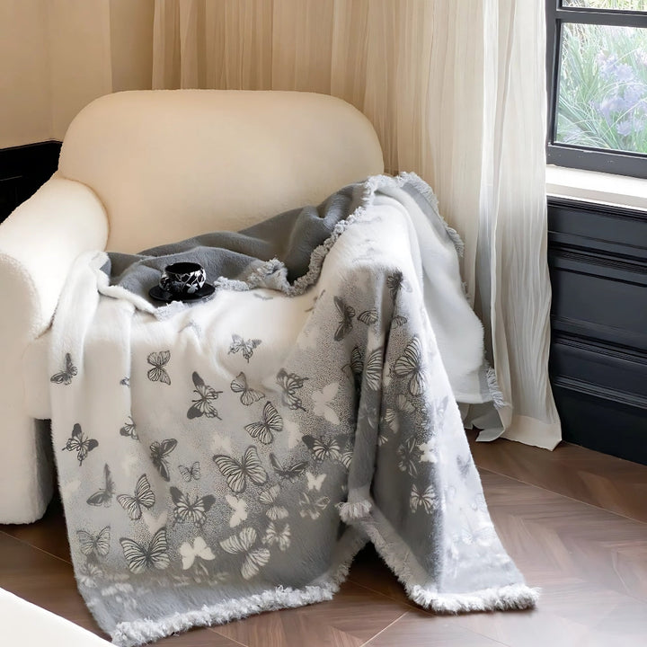 Elegante Kuscheldecke mit Jacquard-Design für Damen und Herren aus Nylon-Polyester-Mischung 3