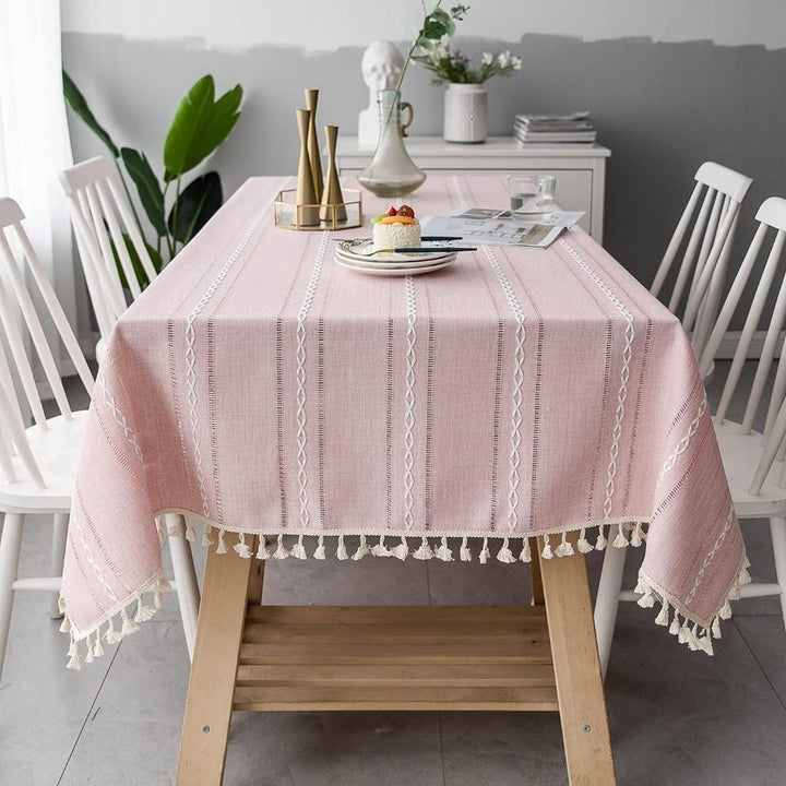 Elegante Tischdecke aus Baumwollleinen 1