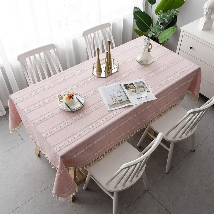 Elegante Tischdecke aus Baumwollleinen 3