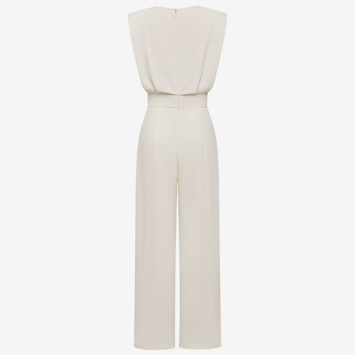 Eleganter Damen Overall mit definiertem Gürtel und schmaler Passform 1