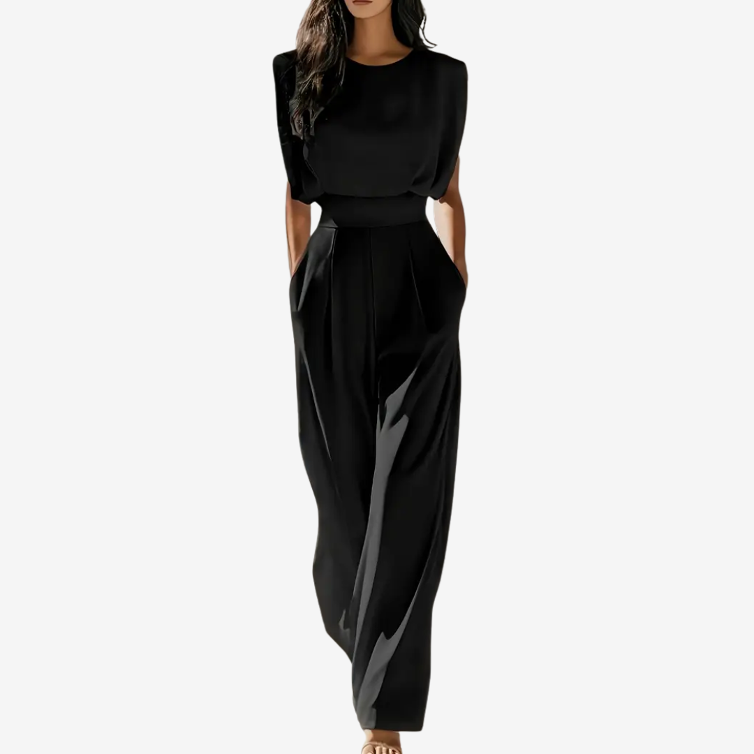 Eleganter Damen Overall mit definiertem Gürtel und schmaler Passform 2