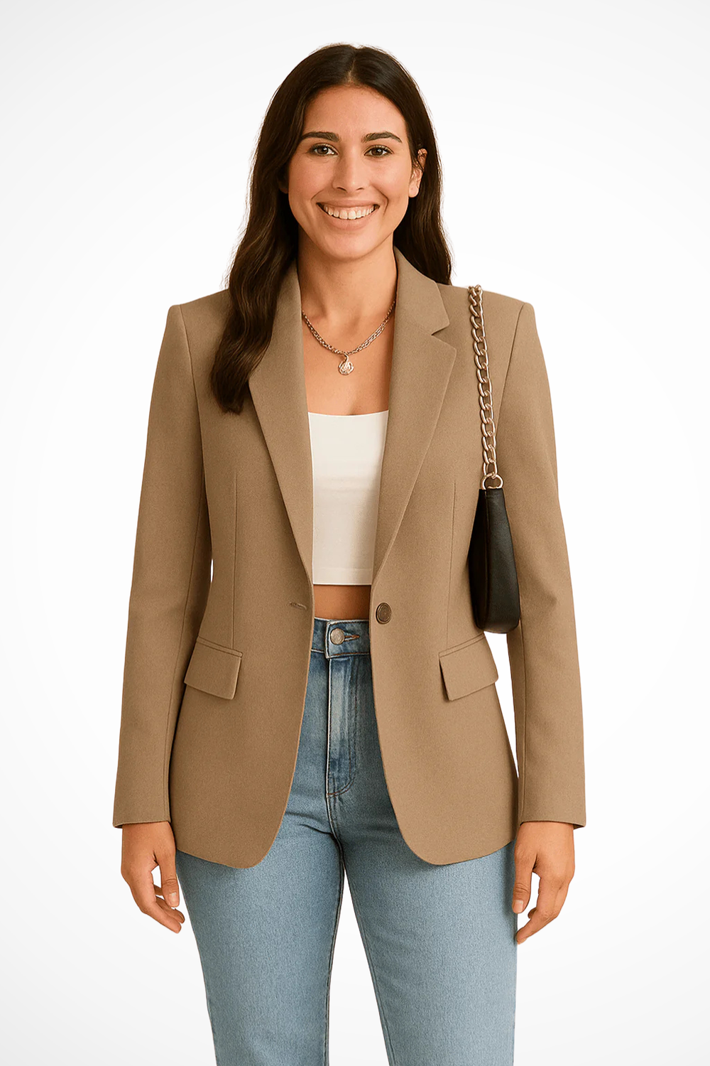 Eleganter Damenblazer Mit Maßgeschneiderter Passform Für Vielseitige Outfits Und Schmeichelhafte Silhouette 1