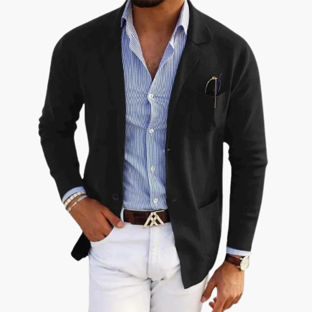 Eleganter Herrenblazer Mit Reverskragen Und Praktischen Taschen Für Formelle Anlässe Und Geschäftliche Meetings 10