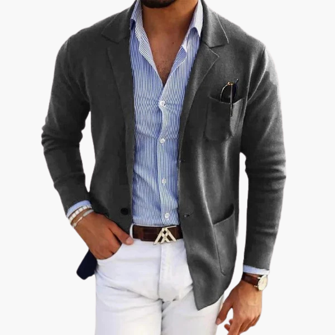 Eleganter Herrenblazer Mit Reverskragen Und Praktischen Taschen Für Formelle Anlässe Und Geschäftliche Meetings 11