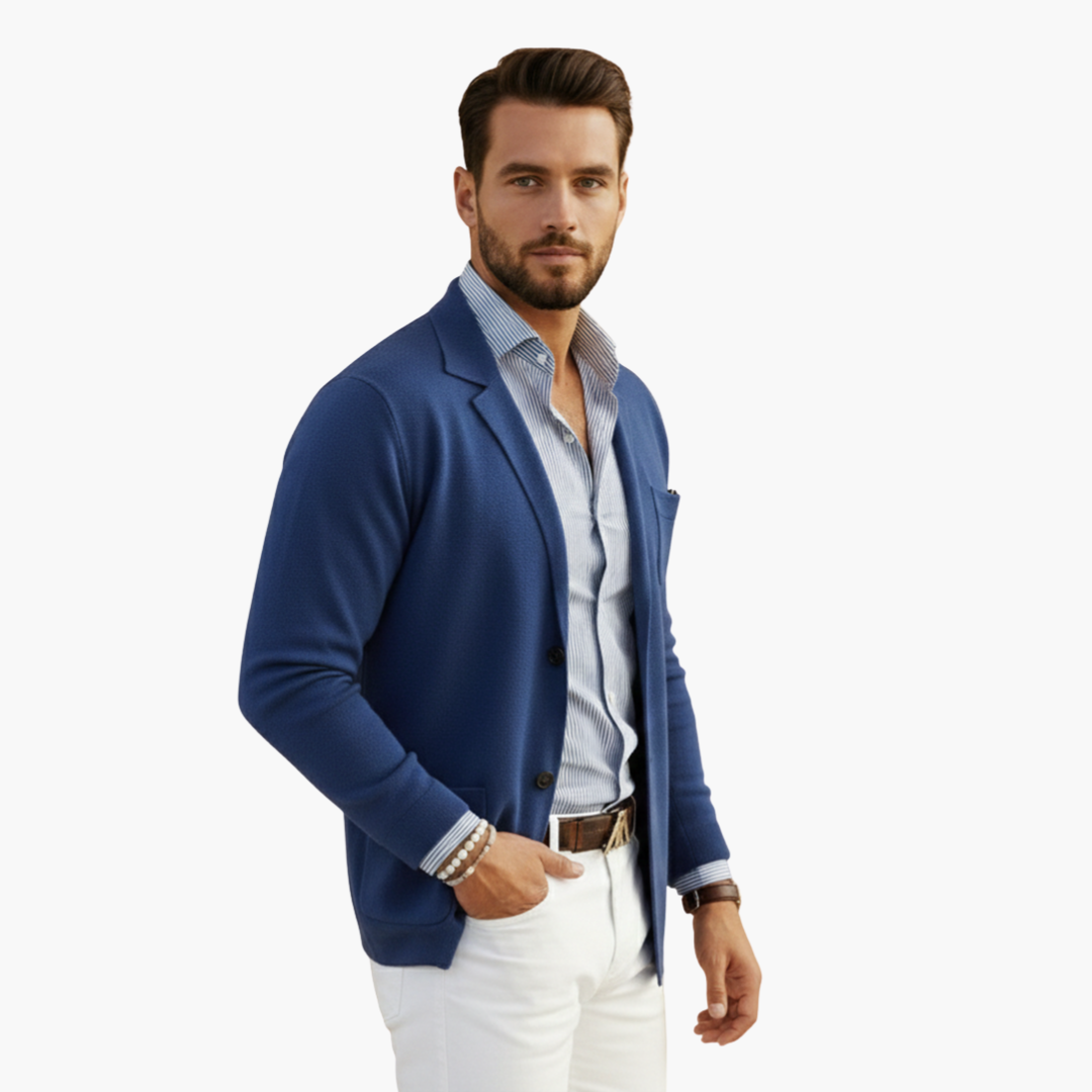Eleganter Herrenblazer Mit Reverskragen Und Praktischen Taschen Für Formelle Anlässe Und Geschäftliche Meetings 2