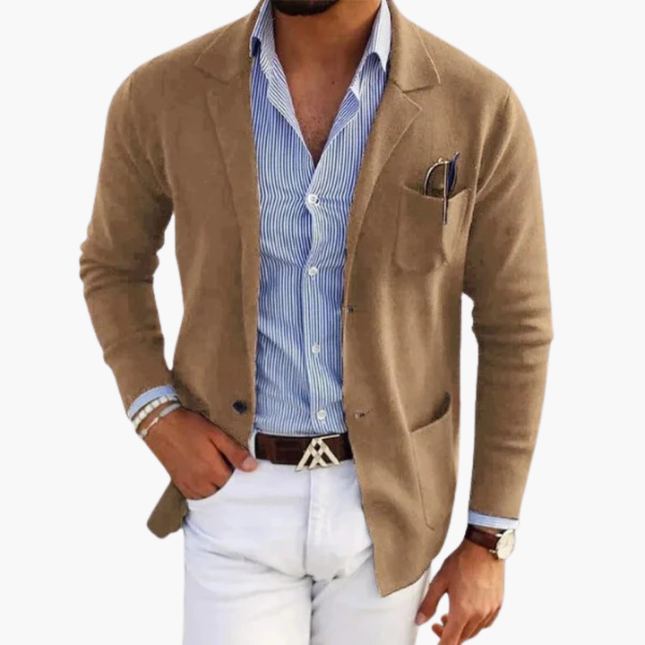 Eleganter Herrenblazer Mit Reverskragen Und Praktischen Taschen Für Formelle Anlässe Und Geschäftliche Meetings 5
