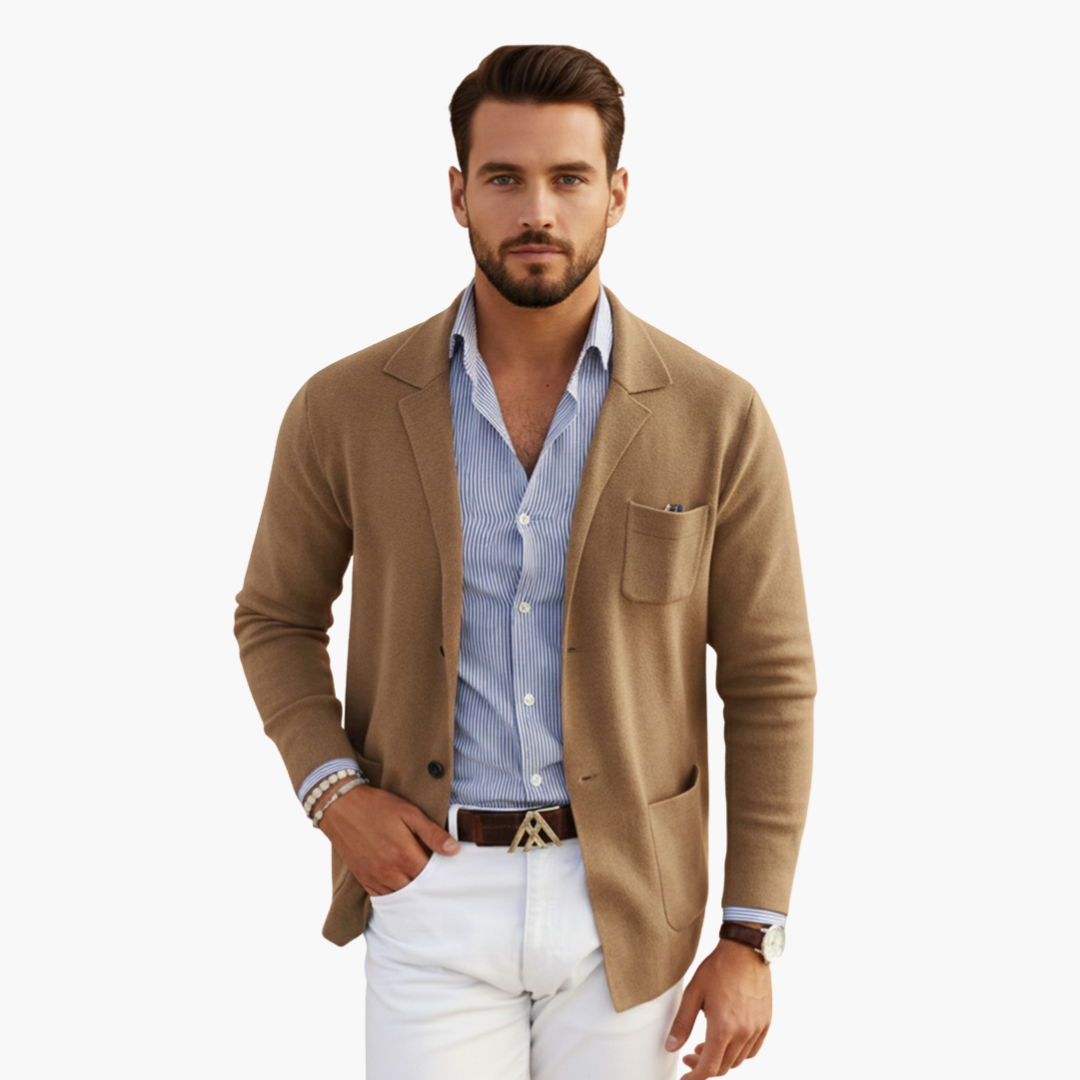 Eleganter Herrenblazer Mit Reverskragen Und Praktischen Taschen Für Formelle Anlässe Und Geschäftliche Meetings 6