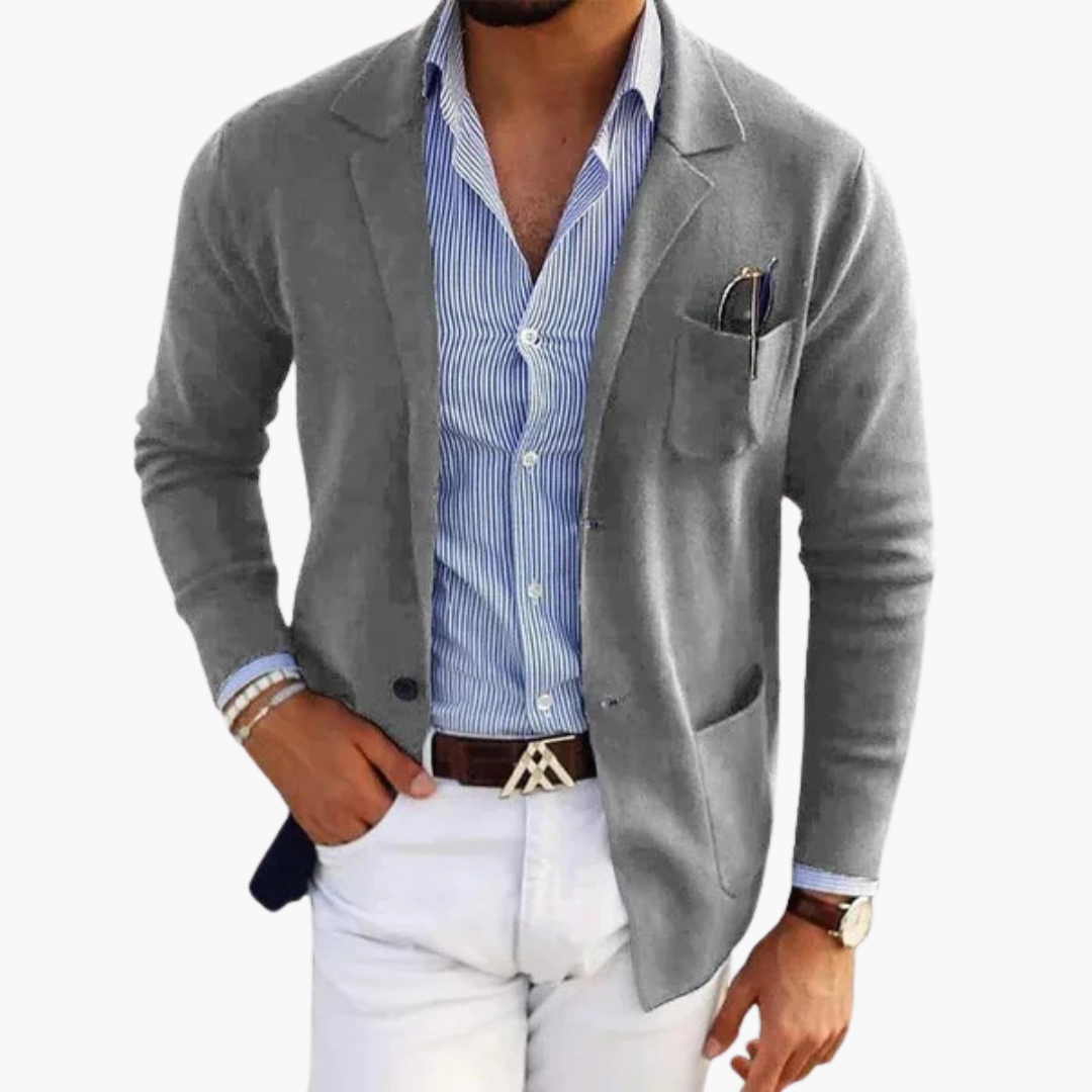 Eleganter Herrenblazer Mit Reverskragen Und Praktischen Taschen Für Formelle Anlässe Und Geschäftliche Meetings 7
