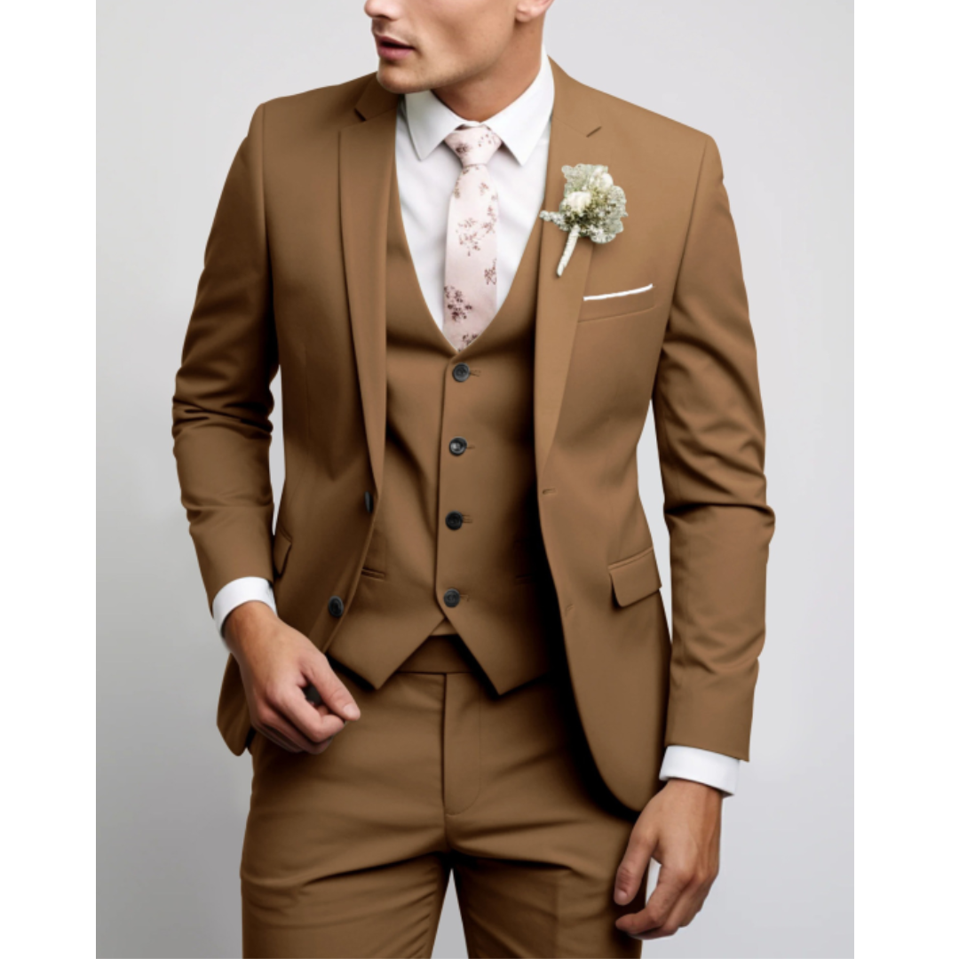 Eleganter dreiteiliger Herrenanzug mit Weste für formelle Anlässe 2