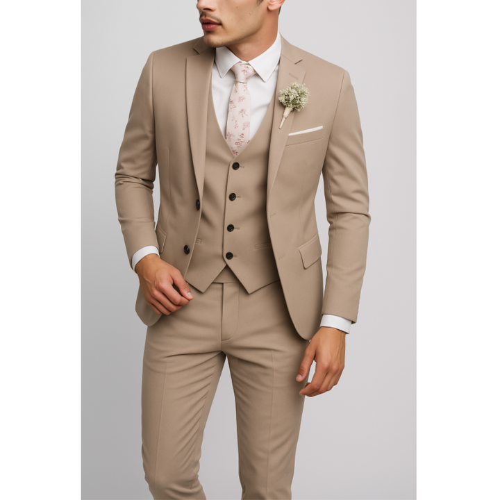 Eleganter dreiteiliger Herrenanzug mit Weste für formelle Anlässe 5
