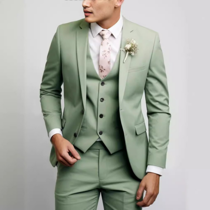 Eleganter dreiteiliger Herrenanzug mit Weste für formelle Anlässe 6