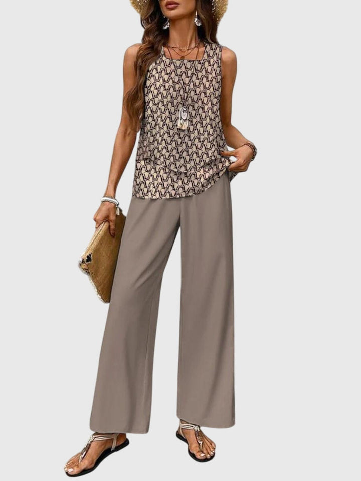 Elegantes 2-teiliges Sommerset für Frauen mit floralem Design 5