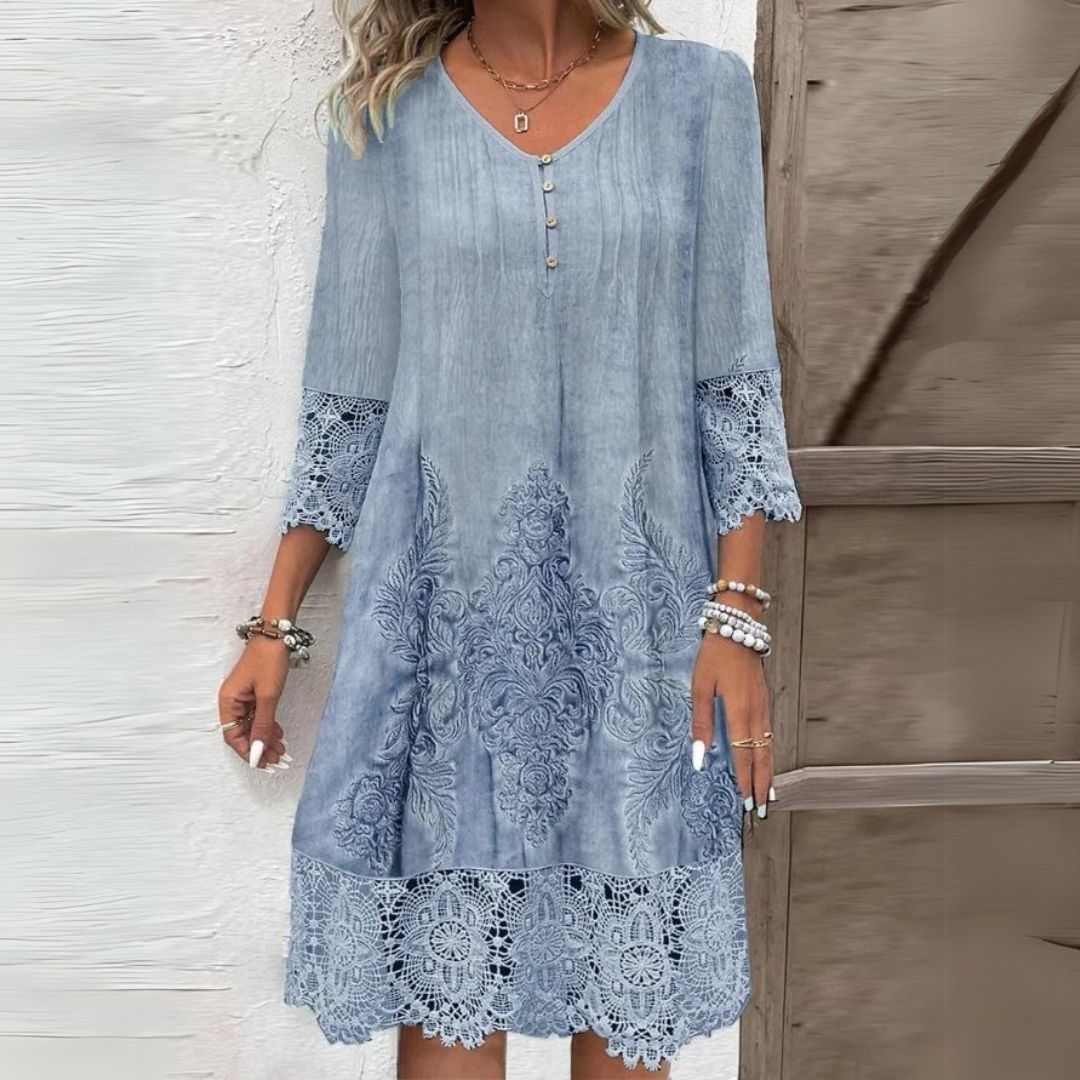 Elegantes Blumen-Midikleid für Damen Sommerkleid Leicht und Stilvoll 0