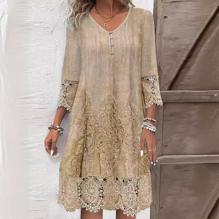 Elegantes Blumen-Midikleid für Damen Sommerkleid Leicht und Stilvoll 2