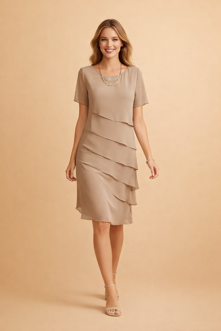 Elegantes Chiffonkleid für Damen mit entspannter Passform für Frühling und Sommer 3