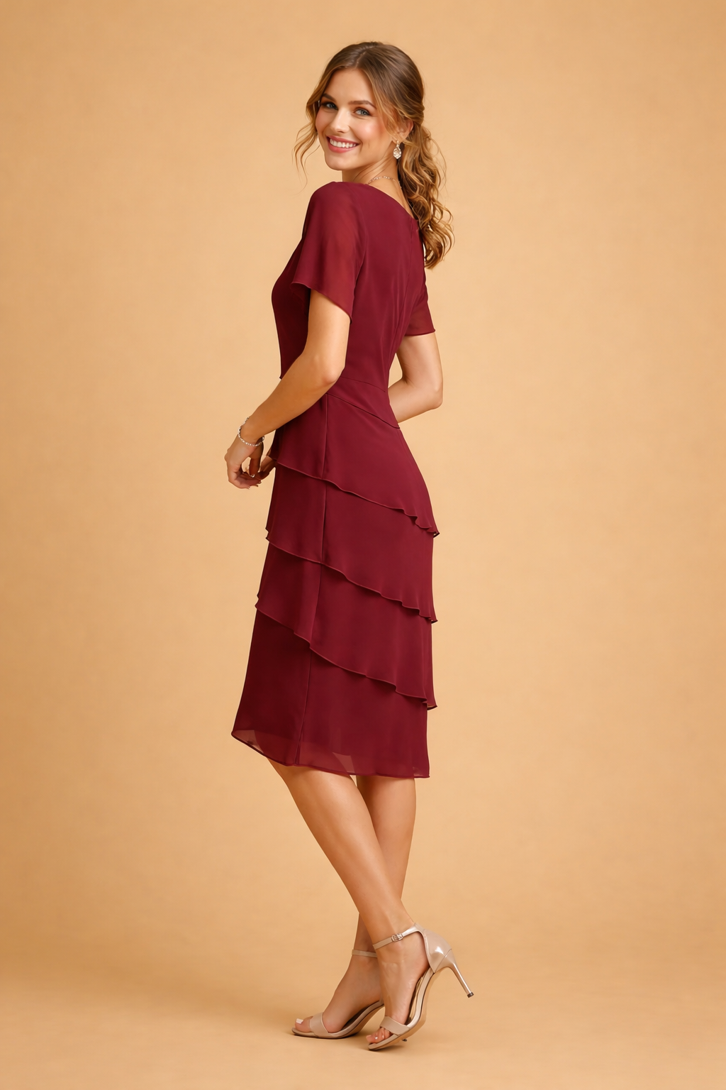 Elegantes Chiffonkleid für Damen mit entspannter Passform für Frühling und Sommer 4