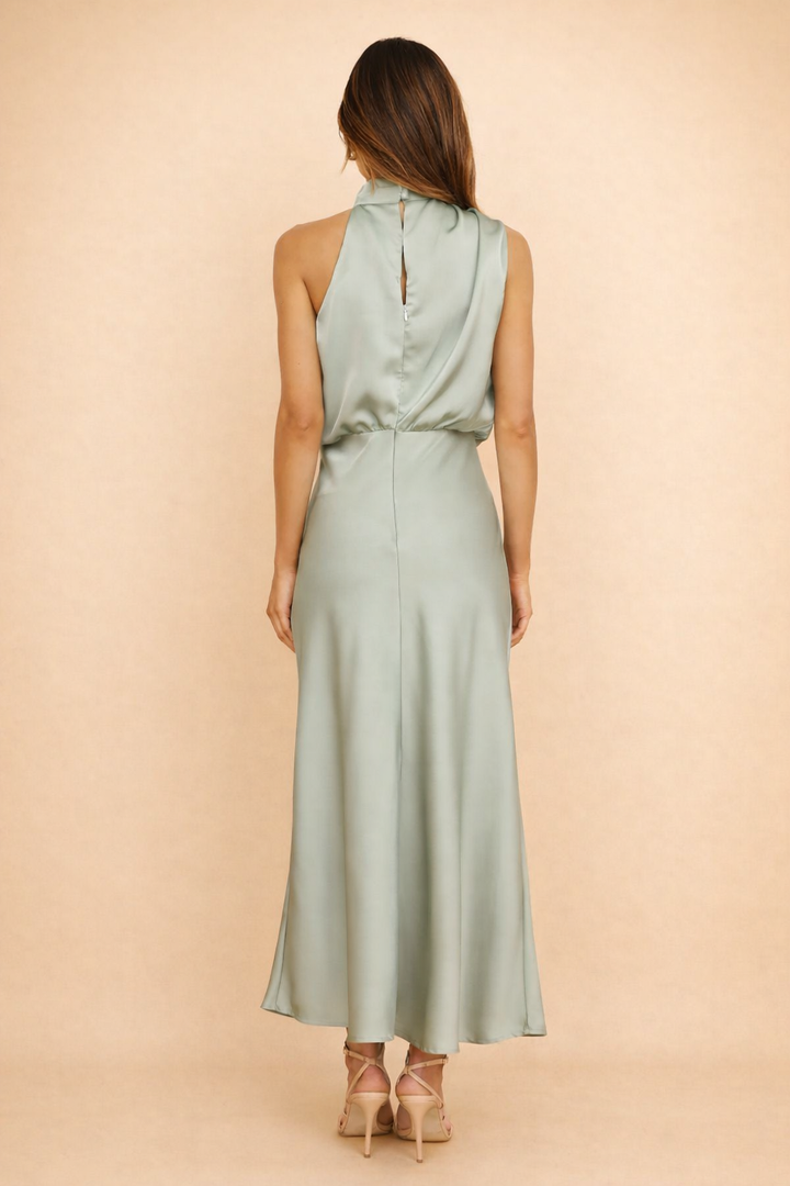 Elegantes Damen Midikleid One-Shoulder Asymmetrisch Abendkleid 6