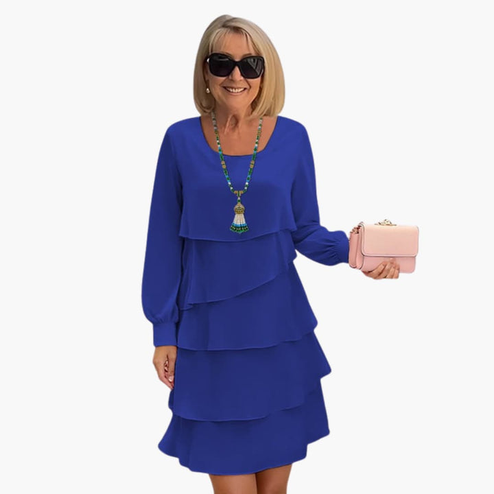 Elegantes Damen Sommerkleid mit langen Ärmeln für warme Tage, stilvoll und bequem 0